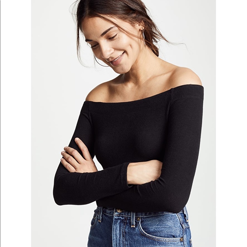Long Sleeve Off The Shoulder Tee